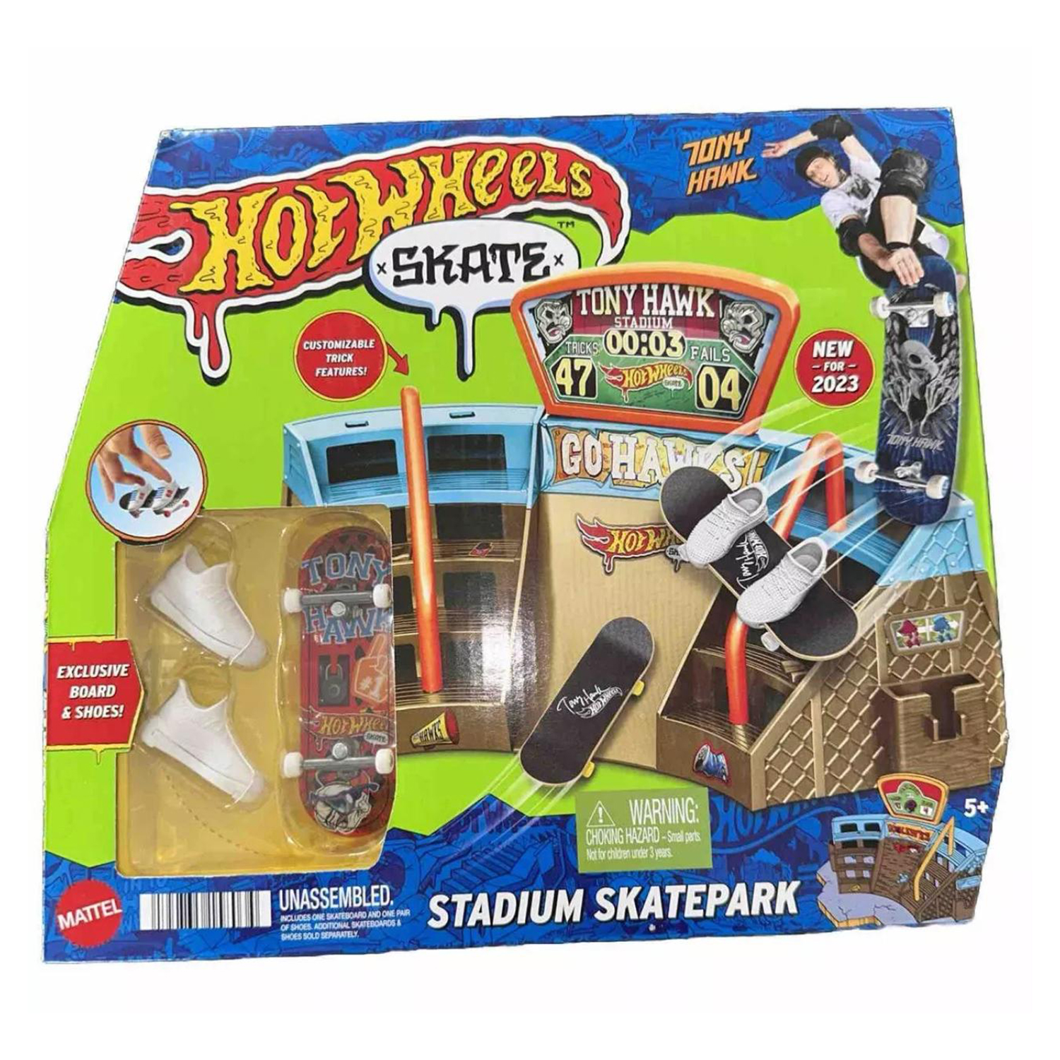 Hot Wheels: Tony Hawk - Exclusive Fingerboard Skatepark Playset by Mattel Toys