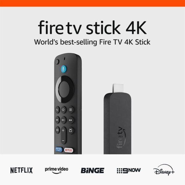 Amazon Fire TV Stick 4K streaming device (Newest gen) | supports Wi-Fi 6, Dolby Vision/Atmos, HDR10+ | Stream over 350,000 movies and TV episodes | Netflix, YouTube, Prime Video and more